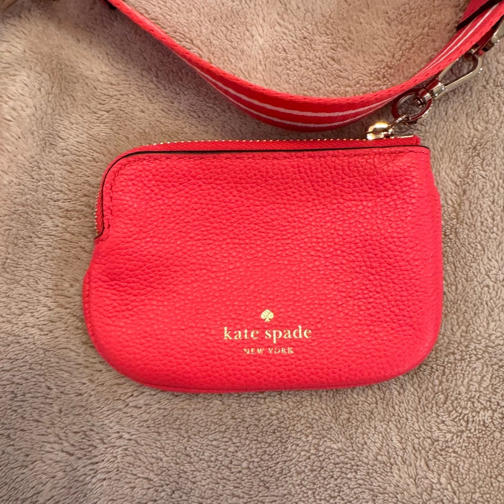 Kate Spade Rosie Flap Crossbody Bag Pink Pebbled Leather Preppy Resort Luxe - Picture 4 of 14